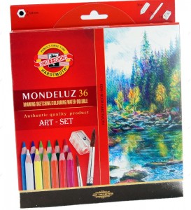 Kredki_KOHINOOR_Mondeluz_36_kol_temperówka_pędzelki