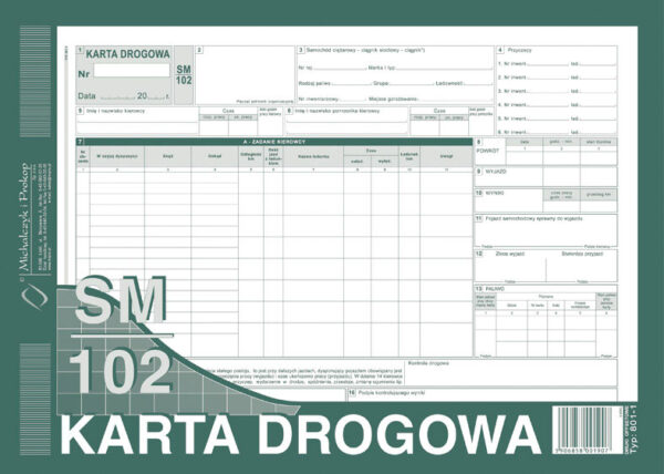 Ak KD karta drogowa A4 801-1