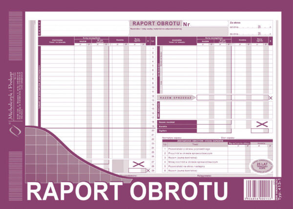 Ak RO Raport Obrotu A4 413-1