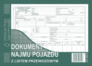 Ak dokument najmu pojazdu z listem przewozowym