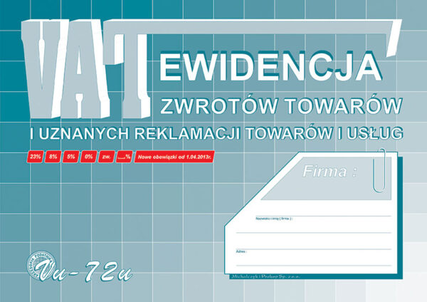 Ak ewidencja Vat zwrot towarów i uznanie rekl.A4