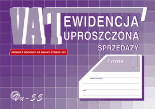 Ak ewidencja sprzedaży Vat uproszczona VU55