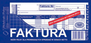 Ak faktura Vat pełna 1/3 A4 105-8E