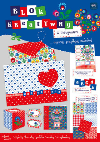 Blok kreatywny A4 Interdruk z naklejkami Folk