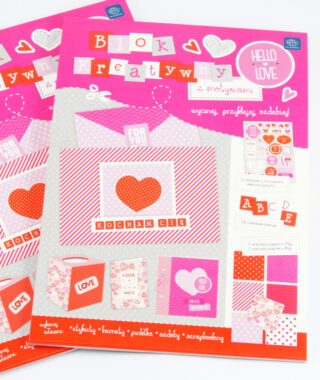 Blok kreatywny A4 Interdruk z naklejkami Walentynk