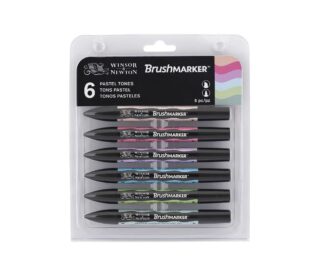 BrushMarker Winsor&Newton 2-str.Zestaw 6kol Pastel