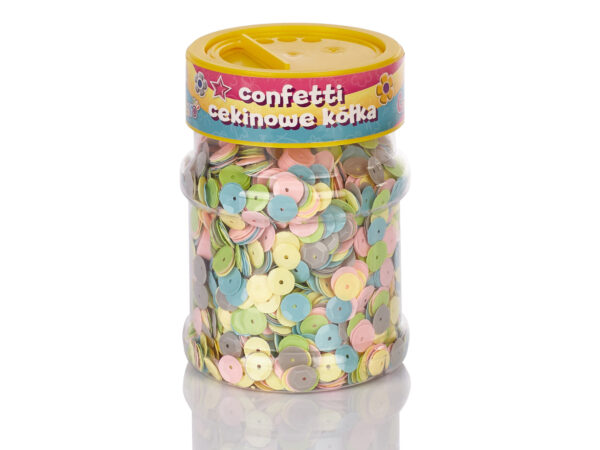 Confetti Astra cekinowe kółka Pastel mix kolor100g