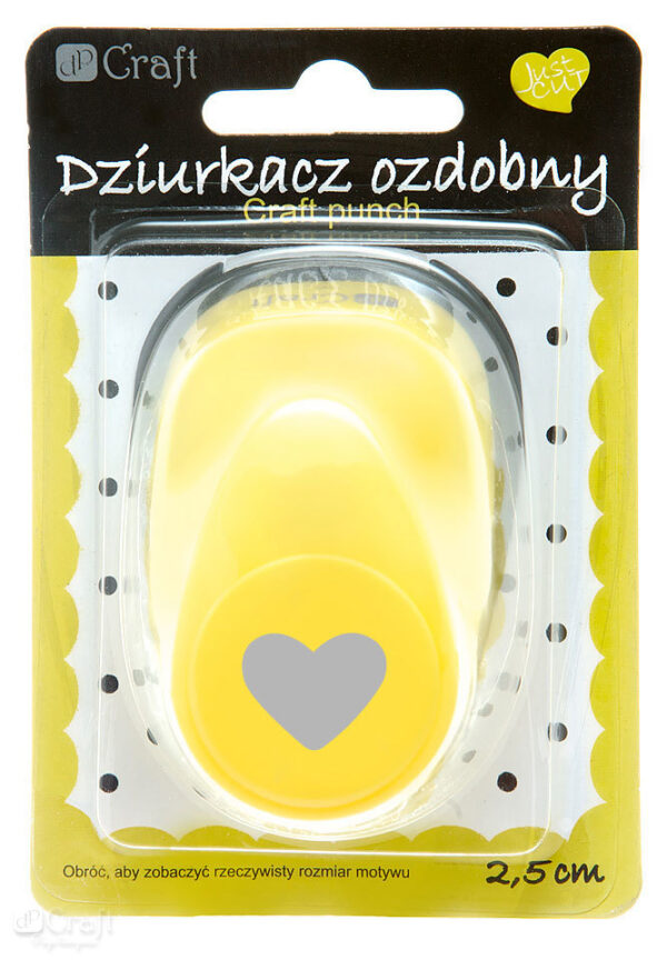 Dziurkacz Craft ozdobny 2,5cm Serce