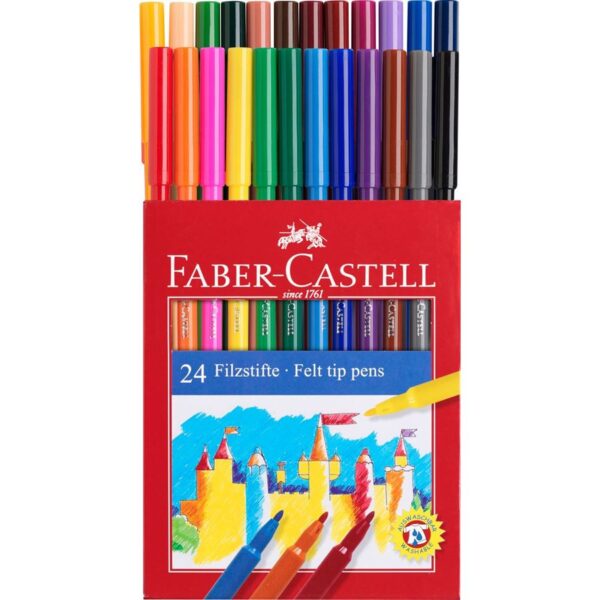 Faber-Castell Flamastry 24kol. Zamek