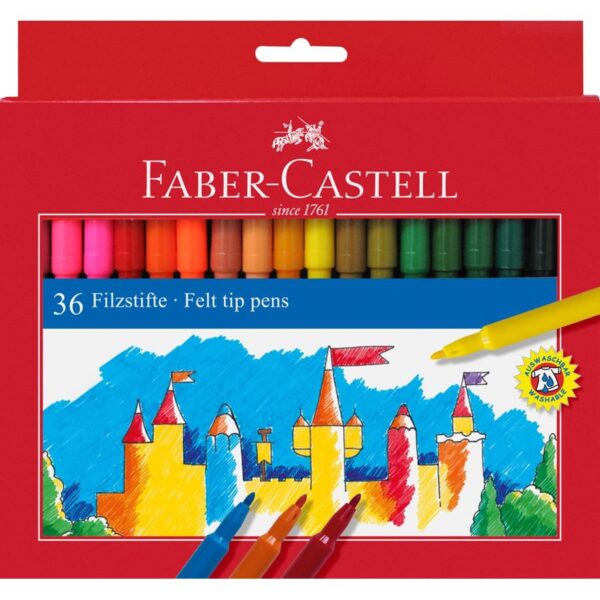 Faber-Castell Flamastry 36kol. Zamek