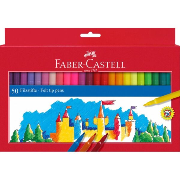 Faber-Castell Flamastry 50kol. Zamek 200068