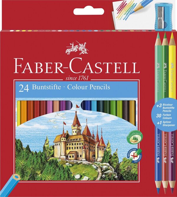 Faber-Castell Kredki trójkątne EKO 24kol. + gratis