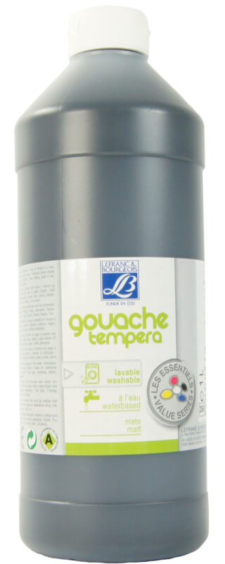 Farba tempera LB 1000ml Czarna 188523