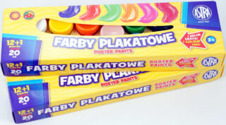 Farby plakatowe Astra 13kol. 20ml 12+1