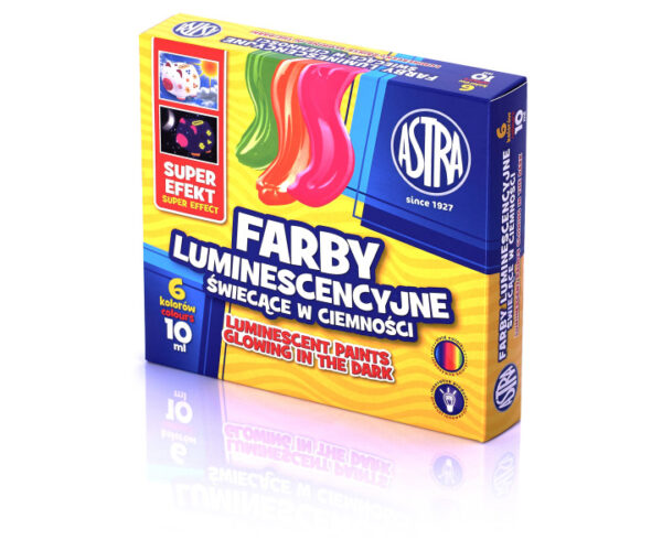 Farby plakatowe Astra 6kol./10ml Luminescencyjne