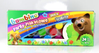 Farby plakatowe Bambino 24kol. 10ml Standard 2885