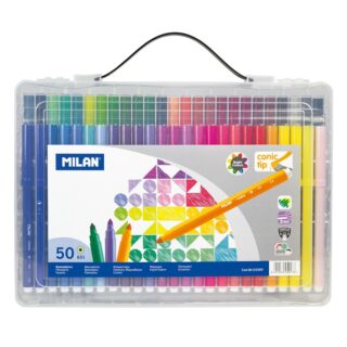 Flamastry Milan 50szt. Zestaw w Platikowej Walizce