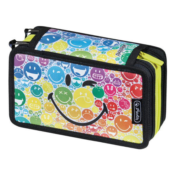 Herlitz Piórnik BW Potrójny Smileyworld Rainbow