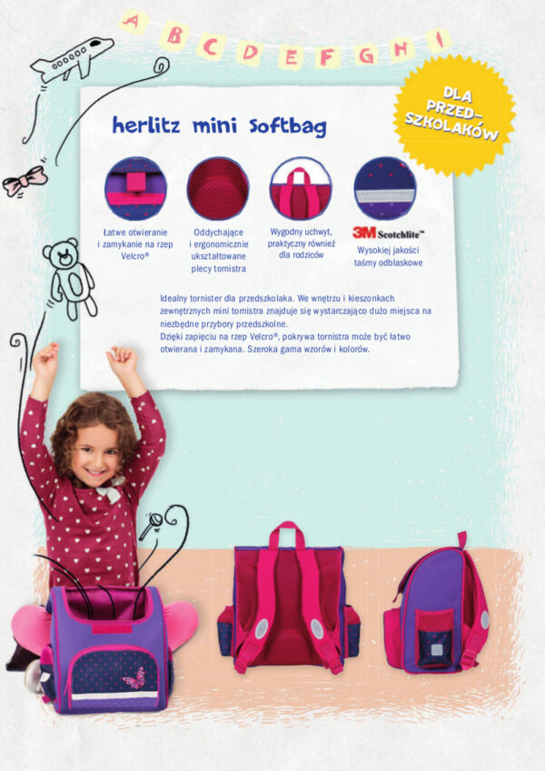 Herlitz Tornister MINI SOFTBAG Butterfly