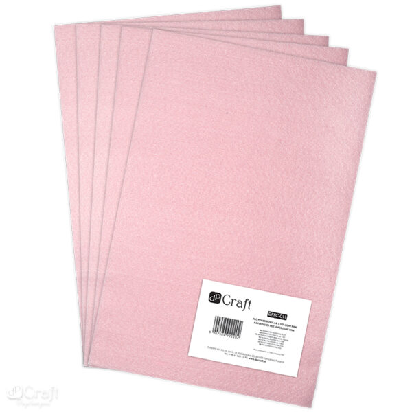 K Filc poliestrowy A4 5szt. Light Pink