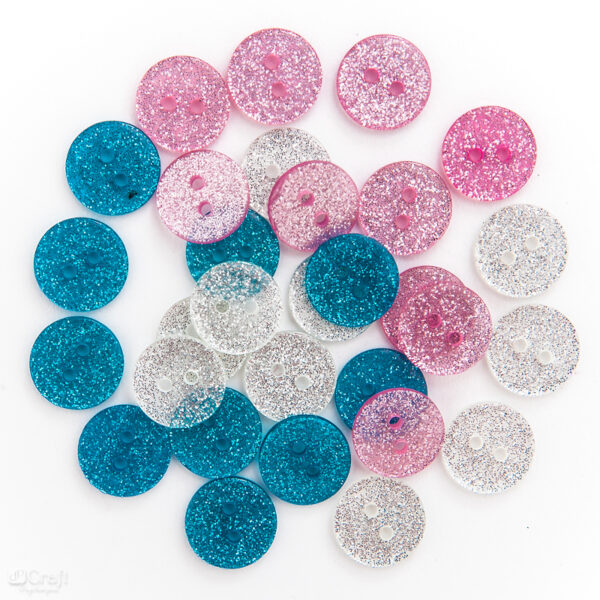 K Guziki Craft 15mm 30szt. Rainbow Candies CEGU005