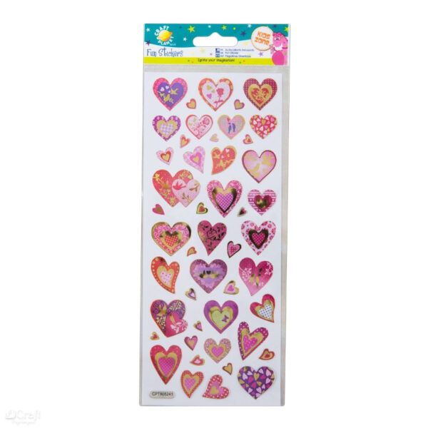 K Naklejki Craft Planet Glitter Hearts CPT805241