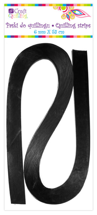 K Paski do Quillingu Craft 6mm 100szt. Czarne