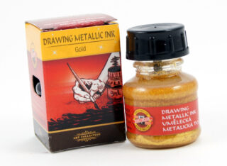 KIN Tusz kreślarski Art Metalik 20g Złoty 1417830