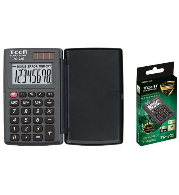 Kalkulator Toor TR225 8 pozycji z klapką