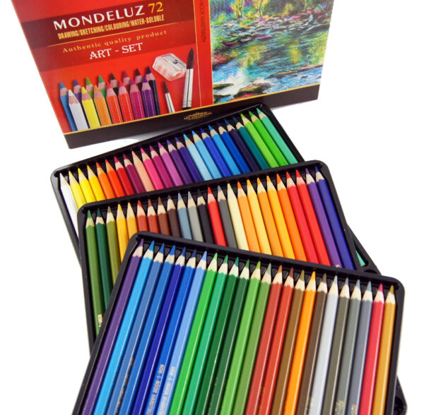 Komplet Kredki KIN Mondeluz 72 + 2 etui