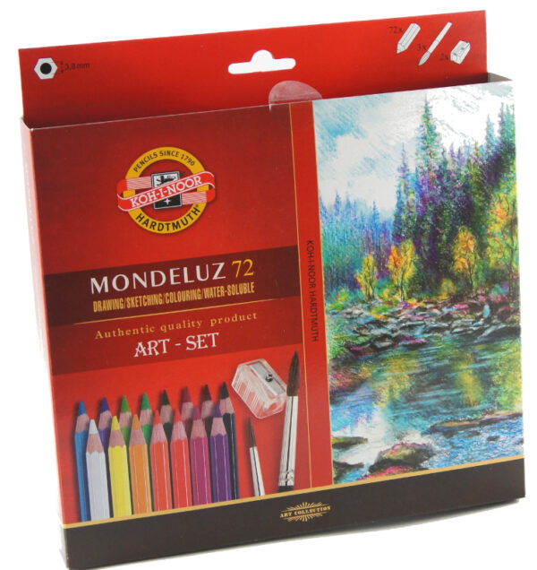 Komplet Kredki KIN Mondeluz 72kol.+ Etui a’72 9050