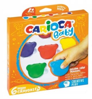 Kredki Carioca Misiaki BABY dla dzieci 1+ 6kol.