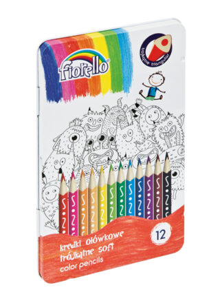 Kredki Grand 12kol. Fiorello Super Soft op.metalow