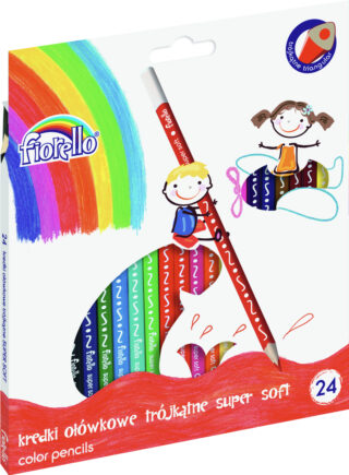 Kredki Grand 24kol. Super Soft Trójkątne Fiorello