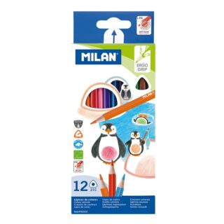 Kredki Milan ołówkowe trójkątne 12szt. 0722312