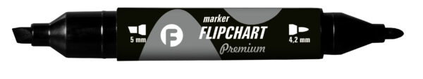 Marker Tetis Flipchart Dwustronny Czarny KM503V2