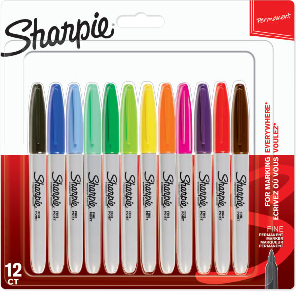 Markery Sharpie Fine kpl.12 kol.