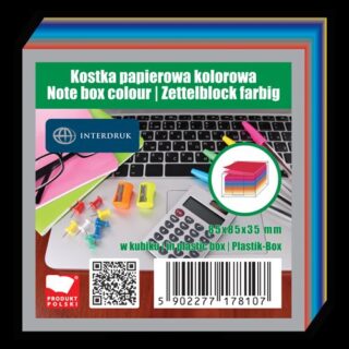 Notes kostka 1/2 Interdruk kolor w kubiku