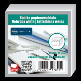 Notes kostka 8,5×8,5×7 Interdruk biała w kubiku