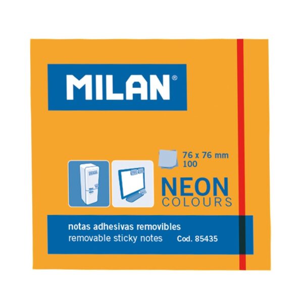 Notes samoprzylepny Milan 75×75 op.100szt. Orange