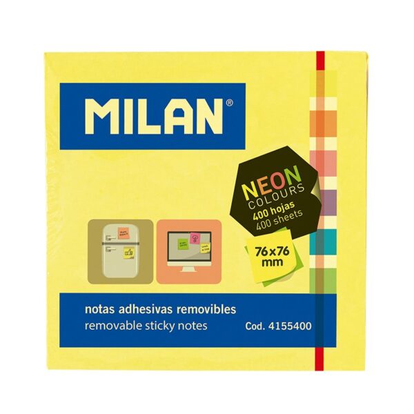 Notes samoprzylepny Milan Kostka Neon 75×75 a’400