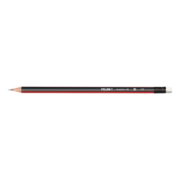 Ołówek Milan Trójkątny HB z gumką