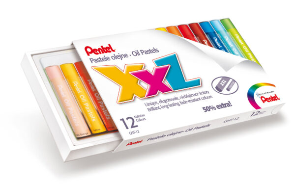 Pentel Pastele 12kol. olejne XXL GHT-12