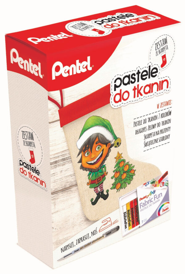 Pentel Pastele do tkanin PTS7+BN15+Skarpeta