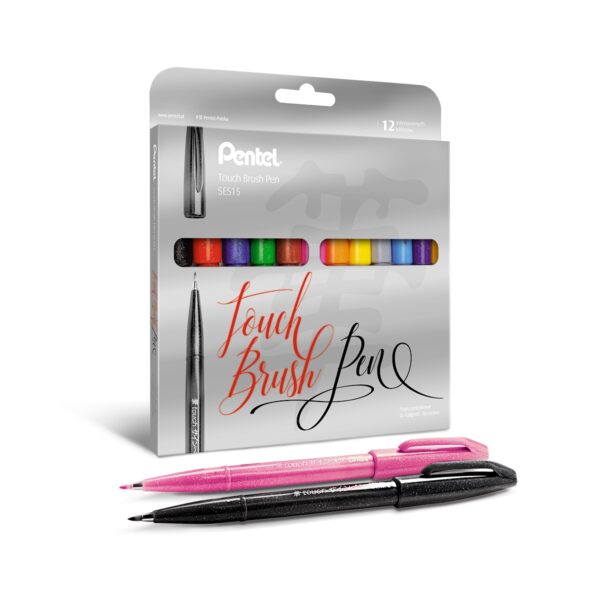 Pentel Pisaki Brush Sing Pen Artist 12 kol.SES15C