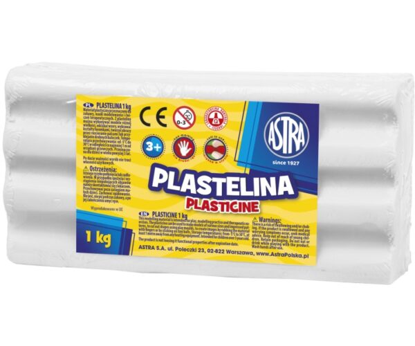 Plastelina Astra 1kg Biała 303111001