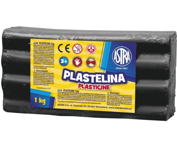 Plastelina Astra 1kg Czarna 303111024