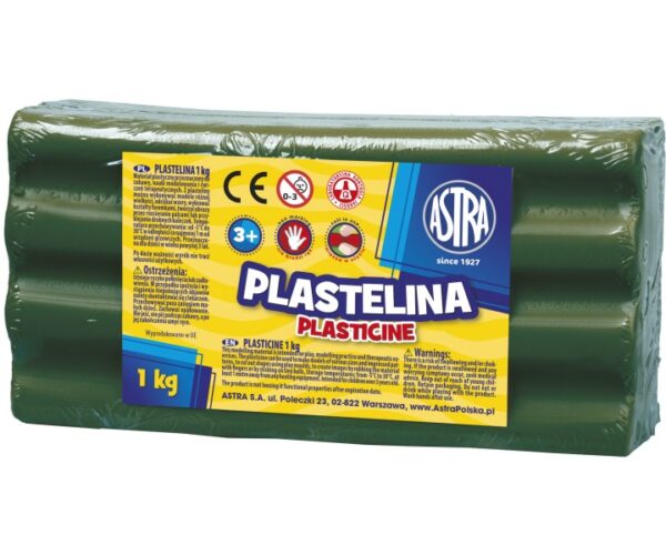 Plastelina Astra 1kg Zielona Ciemna 303111019