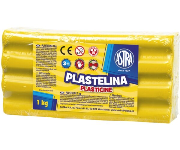 Plastelina Astra 1kg Żółta 303111002