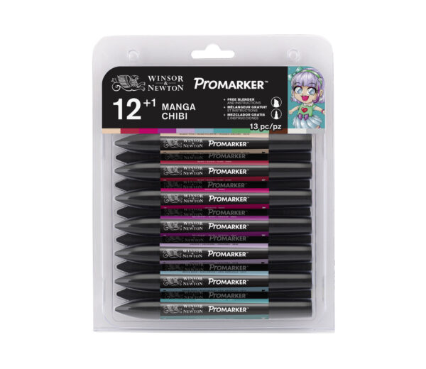 ProMarker Winsor&Newton 2-str. Zestaw 12+1 Manga